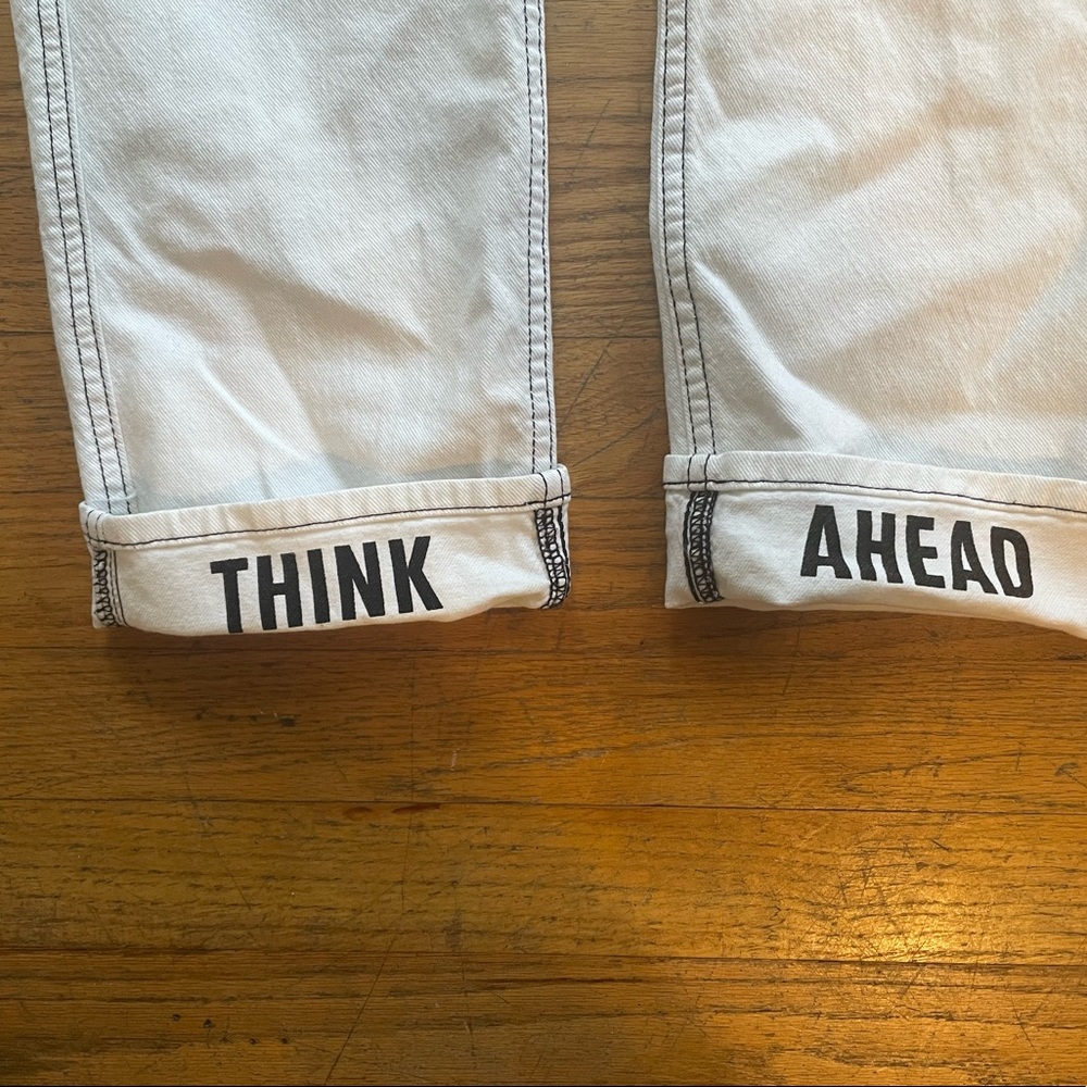 7 For all for mankind white and black pants